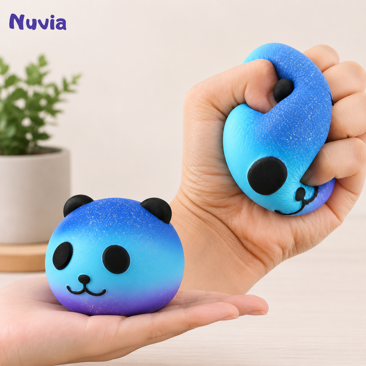 Squishy Slow-Rebound Panda Head Stress Relief Toy