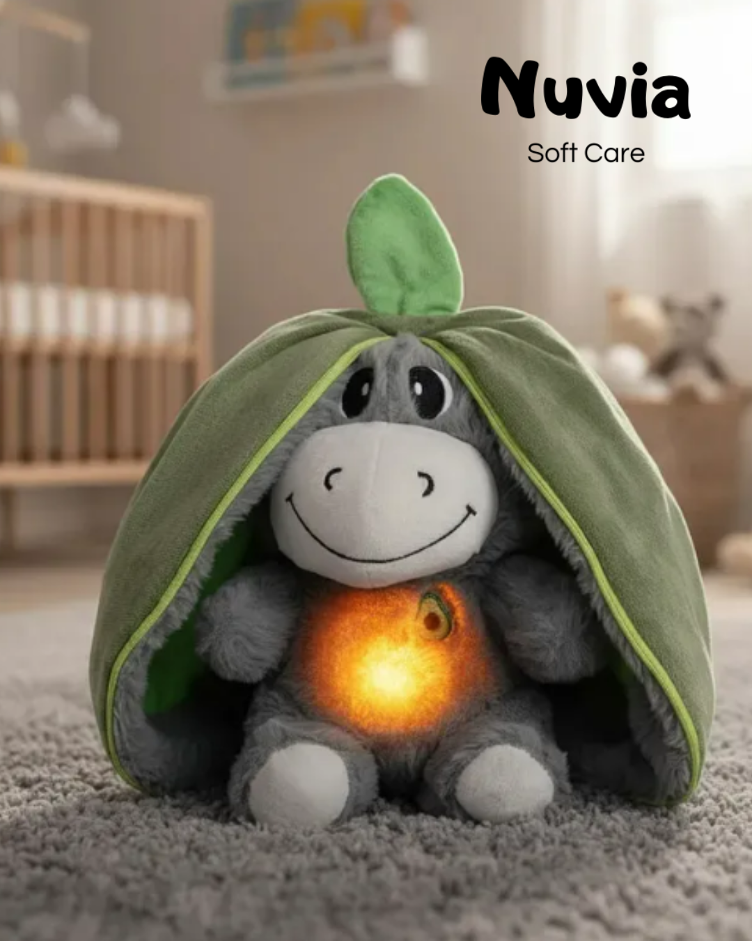 Peluche de Animais que Respira com Música, Luz e Movimento Rítmico Relaxante