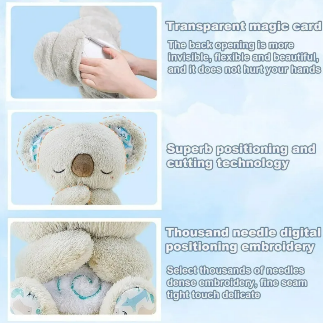Koala Breathing Plush with Soft Light, Music & Relaxation Modes