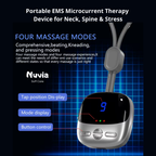 Dispositivo portátil de terapia de microcorriente EMS para cuello, columna vertebral y estrés