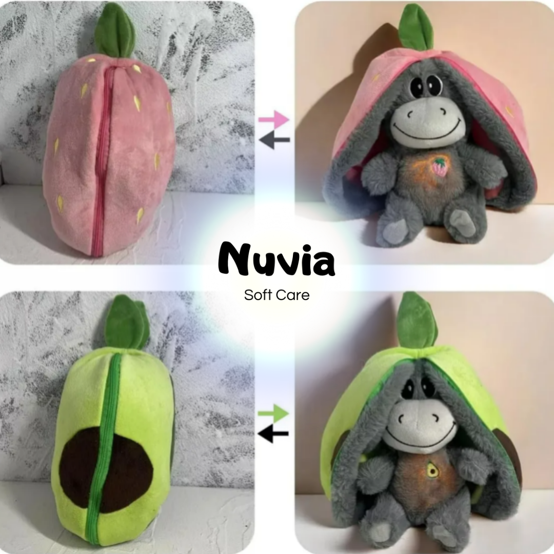 Peluche de Animais que Respira com Música, Luz e Movimento Rítmico Relaxante